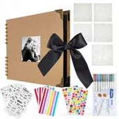 Scrapbooking - Album na zdjęcia, do Scrapbookingu brązowy A4 do zdobienia + akcesoria - miniaturka - grafika 1