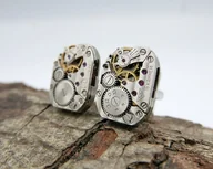 Spinki do mankietów i krawatów - Mechaniczne spinki 419 - miniaturka - grafika 1