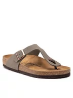 Klapki i japonki damskie - Birkenstock Japonki Gizeh 0043391 Szary - miniaturka - grafika 1