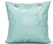 Poszewki na poduszki - Markizeta Poszewka dekoracyjna ADRIA kolor miętowy ze srebrnym nadrukiem ADRIA0/POP/003/040040/1 - miniaturka - grafika 1