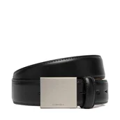 Paski - Pasek Męski Calvin Klein Logo Plaque Smooth 32Mm LV04D7030G Czarny - miniaturka - grafika 1