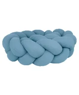 Ochraniacze do łóżeczka - Ochraniacz do łóżeczka warkocz "Wafel jeansowy" - 180cm - miniaturka - grafika 1