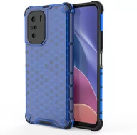 Etui i futerały do telefonów - Honeycomb etui pancerny pokrowiec z żelową ramką Xiaomi Redmi K40 Pro+ / K40 Pro / K40 / Poco F3 niebieski - miniaturka - grafika 1