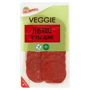 Drobimex Veggie Pasterki w stylu salami 80 g - Kiełbasa i wędliny - miniaturka - grafika 1
