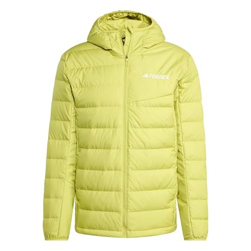 adidas Mężczyźni Terrex Multi Light Down CLIMAWARM Hooded Jacket, preloved lime, M