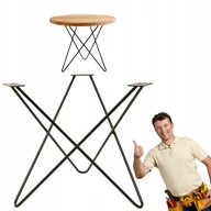 Meble modułowe i akcesoria - Podstawa stolika metalowa czarna hairpin legs loft - miniaturka - grafika 1