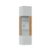 Witryny - Witryna Wisząca Prawa ALVV01P Alverno Meble Wójcik Popiel, Dąb Coast Evoke Z Nadrukiem - miniaturka - grafika 1