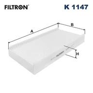 Filtry kabinowe - Filtr, wentylacja przestrzeni pasażerskiej Filtron K 1147 - miniaturka - grafika 1