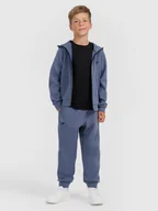 Spodnie i spodenki dla chłopców - 4F Spodnie dresowe joggery chłopięce - granatowe 164 (13-14 lat) - miniaturka - grafika 1