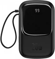 Powerbanki - Baseus Powerbank Qpow z kablem Lightning 20000mAh 20W USB USB-C IP Czarny PPQD-H01 - miniaturka - grafika 1