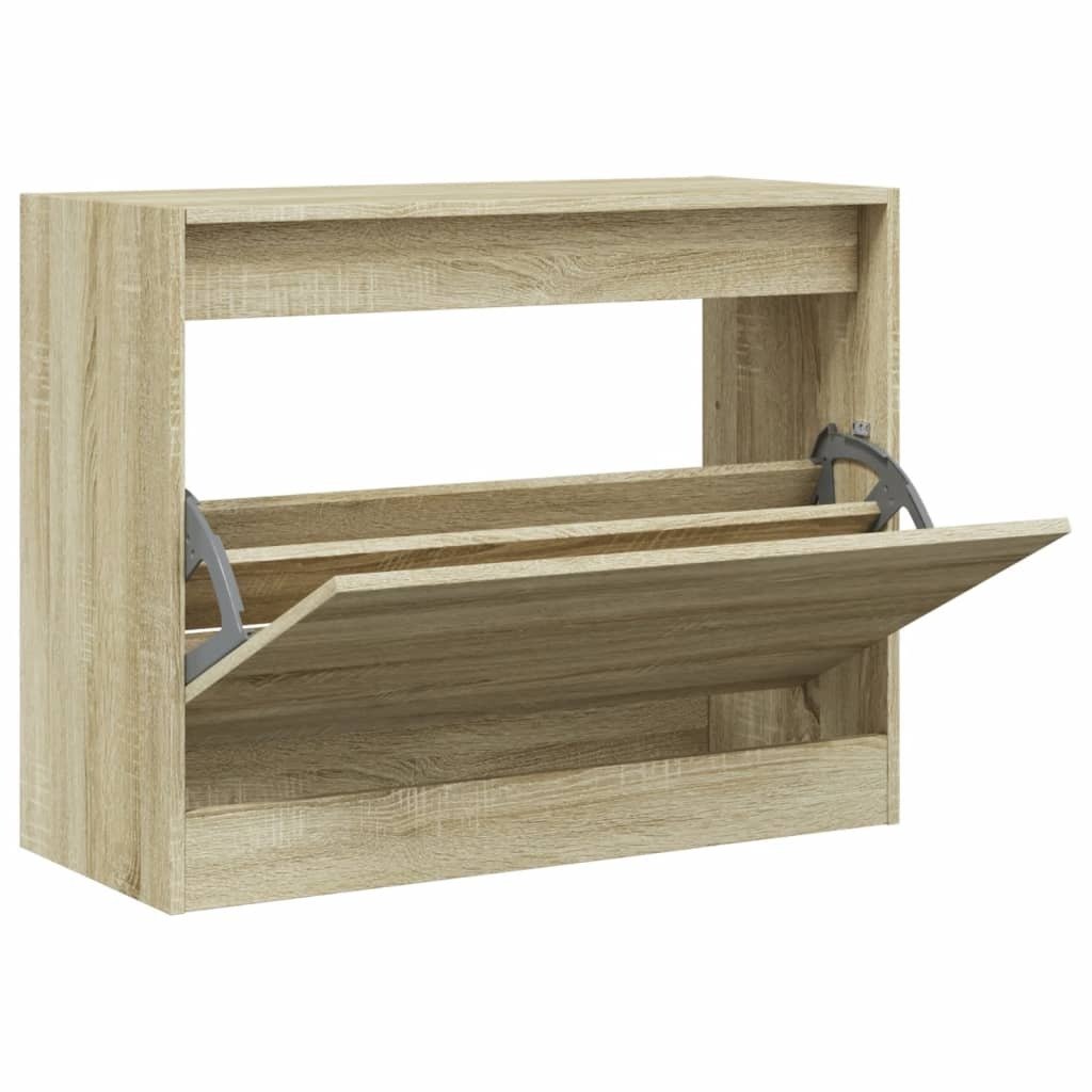 vidaXL Szafka na buty dąb sonoma 80x34x63 cm materiał drewnopochodny
