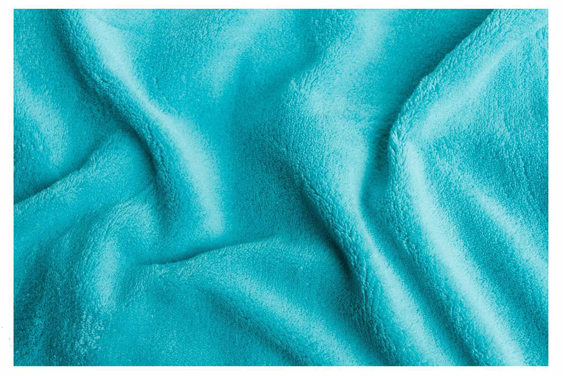 Prześcieradło z mikroflaneli turkusowe 90x200x20 cm