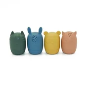 Grzechotki dla dzieci - Zabawki kąpielowe silikonowe Amigos 4 szt. 6m+ PETITE&MARS - miniaturka - grafika 1