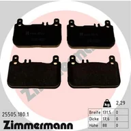 Klocki hamulcowe - Klocki hamulcowe - komplet ZIMMERMANN 25505.180.1 - miniaturka - grafika 1