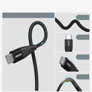 Choetech kabel przewód USB Typ C - USB Typ C Power Delivery 60W 2m czarny (XCC-1004-BK) - Kable USB - miniaturka - grafika 4
