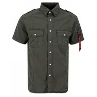 Odzież taktyczna i umundurowanie - Koszula z krótkim rękawem Alpha Industries Basic Shirt Slim S 136427 136 - Ciemnoszara - miniaturka - grafika 1