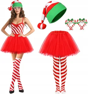 LALKA CUKROWA PRZEBRANIE NA ŚWIĘTA KOSTIUM BOŻONARODZENIOWY PEŁEN ZESTAW - Stroje karnawałowe LALKA CUKROWA PRZEBRANIE NA ŚWIĘTA KOSTIUM BOŻONARODZENIOWY PEŁEN ZESTAW - Stroje karnawałowe - miniaturka - grafika 1