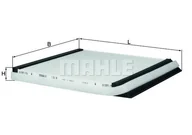 Filtry kabinowe - Filtr, wentylacja przestrzeni pasażerskiej Mahle LA 8 - miniaturka - grafika 1