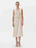 Sukienki - Rinascimento Sukienka koktajlowa CFC0122928003 Beżowy Regular Fit - miniaturka - grafika 1