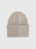 Czapki męskie - 4F Czapka beanie uniseks - szara Uniwersalny - miniaturka - grafika 1