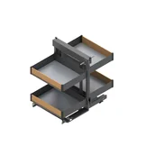 Meble modułowe i akcesoria - Kosz cargo Maxima Puro Corner Comfort 100 cm lewy czarny Rejs - miniaturka - grafika 1