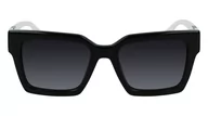 Okulary przeciwsłoneczne - KARL LAGERFELD Okulary przeciwsłoneczne damskie, Czarno-biały, M - miniaturka - grafika 1
