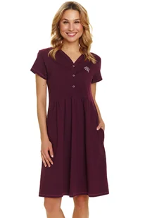 Koszula Doctor Nap TCB.5336 burgundy - Piżamy damskie - miniaturka - grafika 1