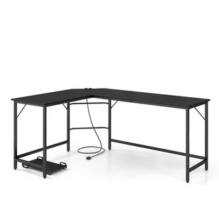 Biurko narożne ze stacją ładującą 168 x 125 x 74,5 cm - Biurka Biurko narożne ze stacją ładującą 168 x 125 x 74,5 cm - Biurka - miniaturka - grafika 1