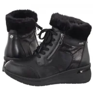 Botki damskie - Botki Czarne 9-26105-43 019 Black Comb (CP418-a) Caprice - miniaturka - grafika 1