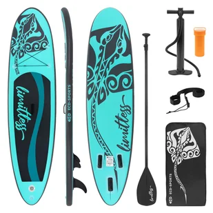 Deska surfingowa Stand up Paddle Board Turkusowy Bezgraniczny 308x76x10 - Deski SUP - miniaturka - grafika 1