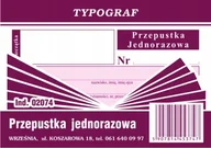 Druki akcydensowe - DRUK PRZEPUSTKA JEDNORAZOWA A7 TYP - miniaturka - grafika 1