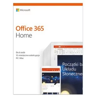 Microsoft Office 365 Home (1 stan. / 1 rok) - Nowa licencja (6GQ-00704) - Programy biurowe - miniaturka - grafika 1