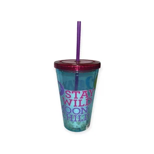 Kolorowy kubek ze słomką - Kubki dla dzieci - miniaturka - grafika 1