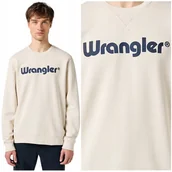 Bluzy męskie - Wrangler LOGO CREWNECK SWETASHIRT Vintage bluza bawełniana męska z logo XL - miniaturka - grafika 1