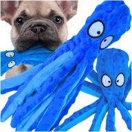 Zabawki dla psów - Zabawka DLA PSA MASKOTKA OŚMIORNICA PLUSZOWA PISZCZĄCA SZELESZCZĄCA SZARPAK - miniaturka - grafika 1
