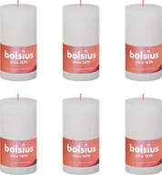 Świece - Bolsius Bolsius Świece pieńkowe Shine, 6 szt., 130x68 mm, zgaszona biel - miniaturka - grafika 1