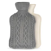 Termofory - 4Fizjo, termofor w pokrowcu, ciemny szary, sweterkowy, 2000 ml - miniaturka - grafika 1