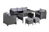 Pozostałe meble ogrodowe - Zestaw ogrodowy z technorattanu CALMO GRANDE outlet - miniaturka - grafika 1