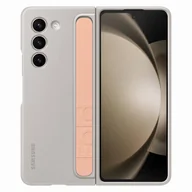 Etui i futerały do telefonów - Etui silikonowe do Samsung Galaxy Z Fold 5 z podstawką i paskiem - beżowe - miniaturka - grafika 1