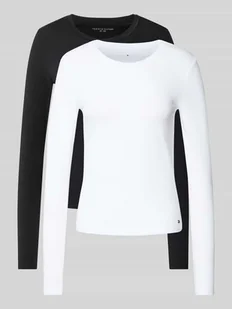 Bluzka z długim rękawem o kroju regular fit z mieszanki bawełny w zestawie 2 szt. - Bielizna nocna - miniaturka - grafika 1