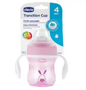 Chicco Pierwszy kubek treningowy z miękkim ustnikiem 200ml, 4 m+ : Kolor - Różowy - Kubki dla dzieci - miniaturka - grafika 2