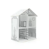 Kolorowanki, wyklejanki - Domek dla lalek z kartonu tektury kolorowanka 3D XS Tekturaki - miniaturka - grafika 1