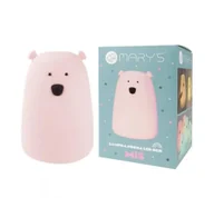 Zestawy szkolne - Lampka nocna LED RGB+WW + R/C miś duży różowy - miniaturka - grafika 1