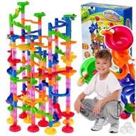 Zabawki interaktywne dla dzieci - TOR KULKOWY KULODROM ZESTAW 219 ELEMENTÓW ZJEŻDŻALNIA KULEK MARBLE RACE XXL - miniaturka - grafika 1