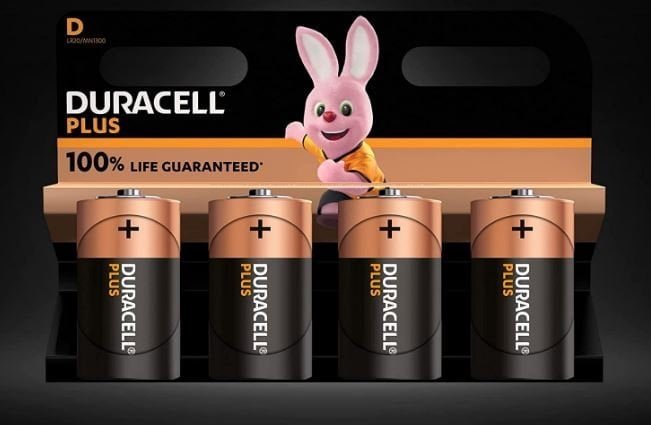 Duracell Duracell Plus D, battery 4 pieces, D