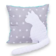 Kołdry i poduszki dla dzieci - Poduszka kotek z ogonem poduszka kot 3D gwiazdki - miniaturka - grafika 1