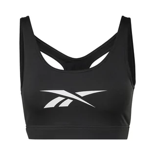 Bielizna sportowa damska - Damski Stanik sportowy REEBOK WOR NEW BIG LOGO BRA HH8079 – Czarny - grafika 1