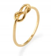 Pierścionki - ZŁOTY WYJĄTKOWY PIERŚCIONEK SUPEŁEK PĘTELKA 585 - miniaturka - grafika 1