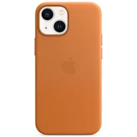 Etui i futerały do telefonów - Apple Skórzane etui iPhone 13 mini złocisty brąz - miniaturka - grafika 1