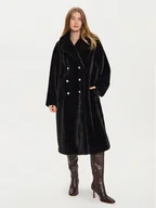 Płaszcze damskie - MAX&Co. Futro 2428456012200 Czarny Regular Fit - miniaturka - grafika 1